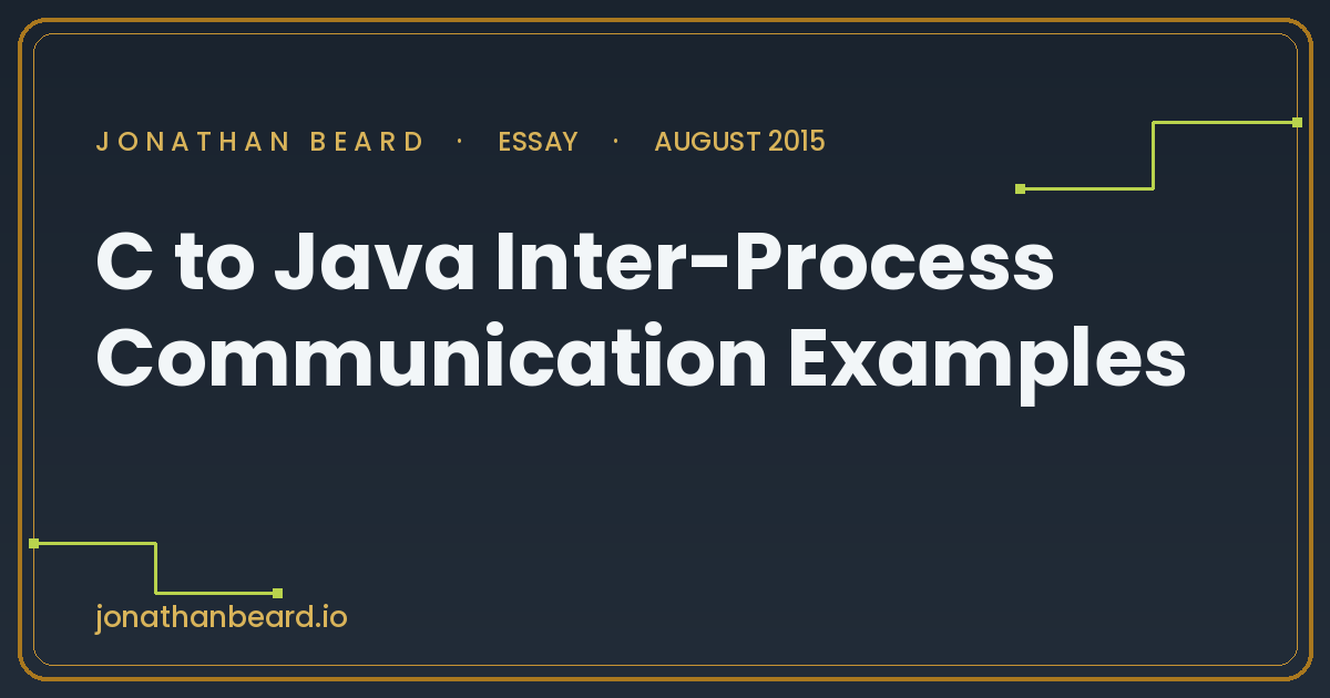 C to Java Inter-Process Communication Examples | jonathanbeard.io